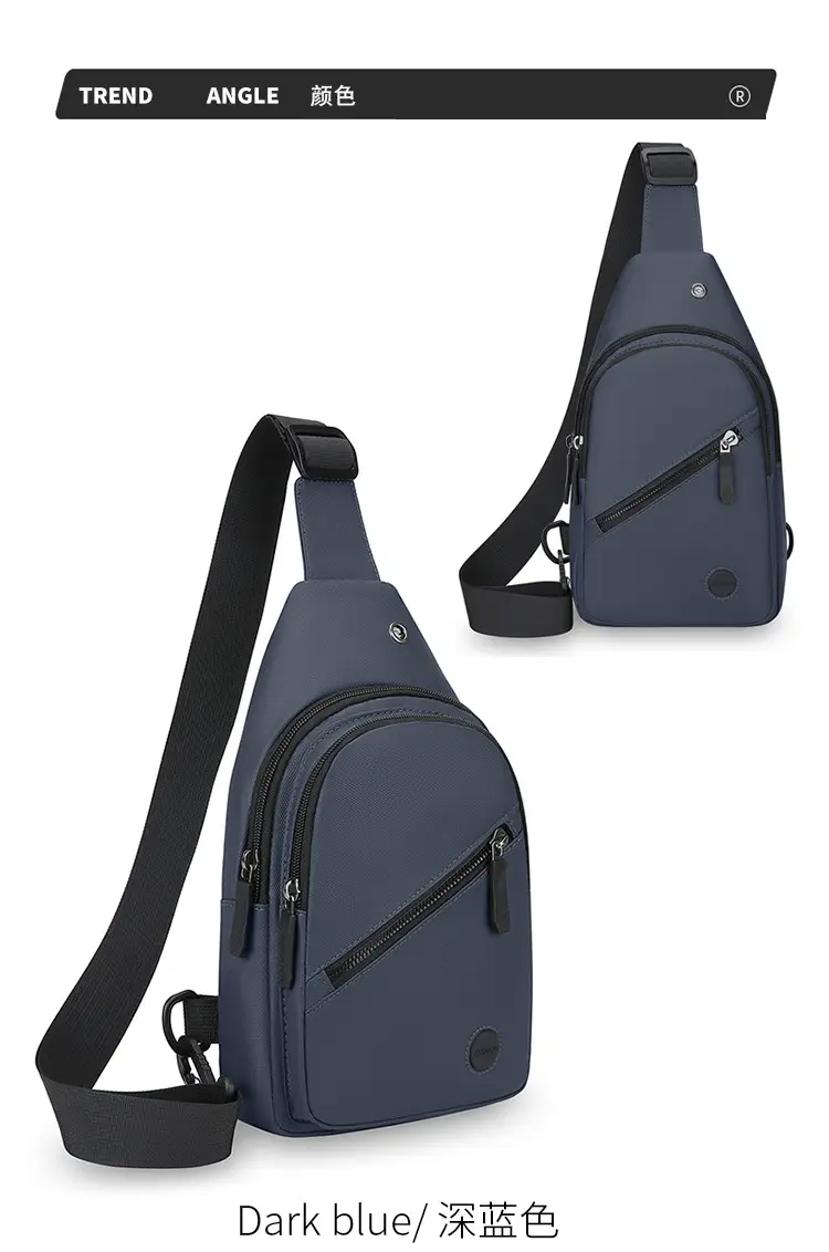 Men's Waterproof Crossbody Bag Blue Large Capacity — feature 19