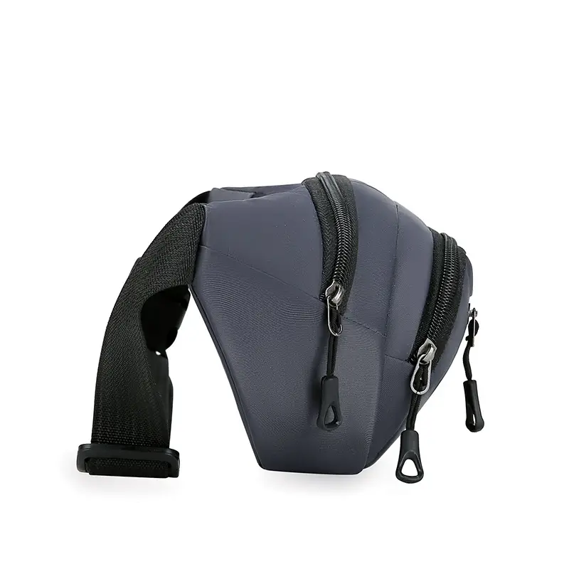Men's Crossbody Phone Bag Gray Casual Waterproof Belt - Image 7