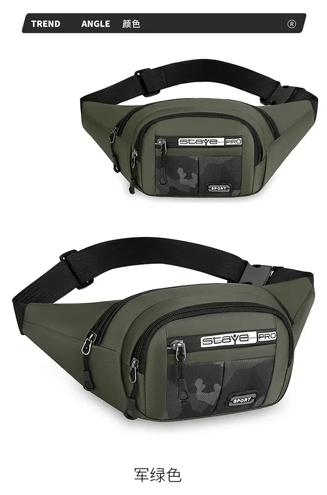Men's Crossbody Phone Bag Gray Casual Waterproof Belt — feature 21