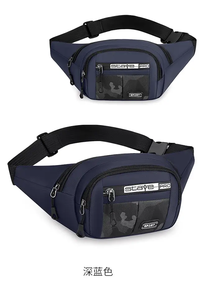 Men's Crossbody Phone Bag Gray Casual Waterproof Belt — feature 24