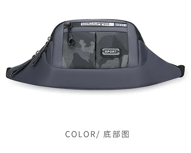 Men's Crossbody Phone Bag Gray Casual Waterproof Belt — feature 29