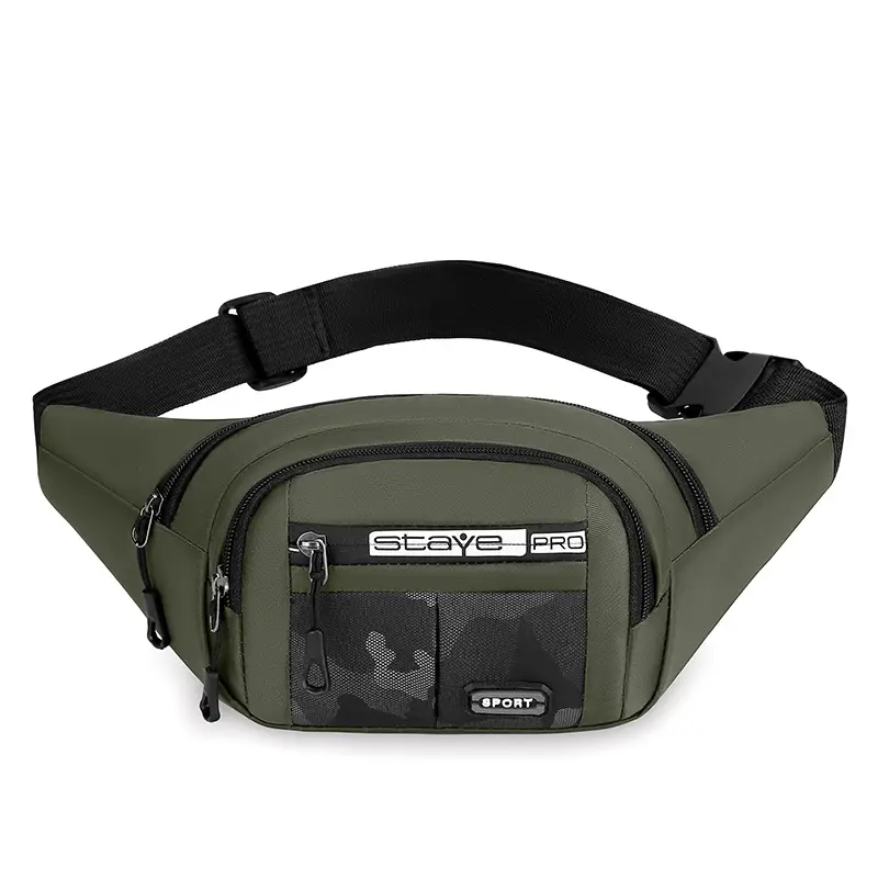 Men's Crossbody Phone Bag Gray Casual Waterproof Belt - Image 2