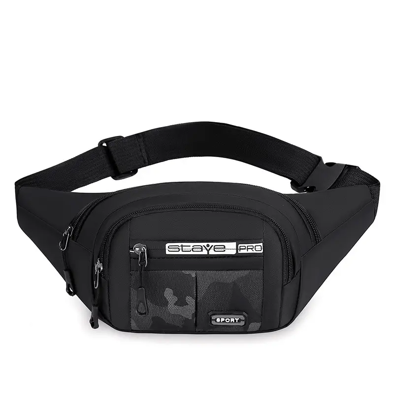 Men's Crossbody Phone Bag Gray Casual Waterproof Belt - Image 3