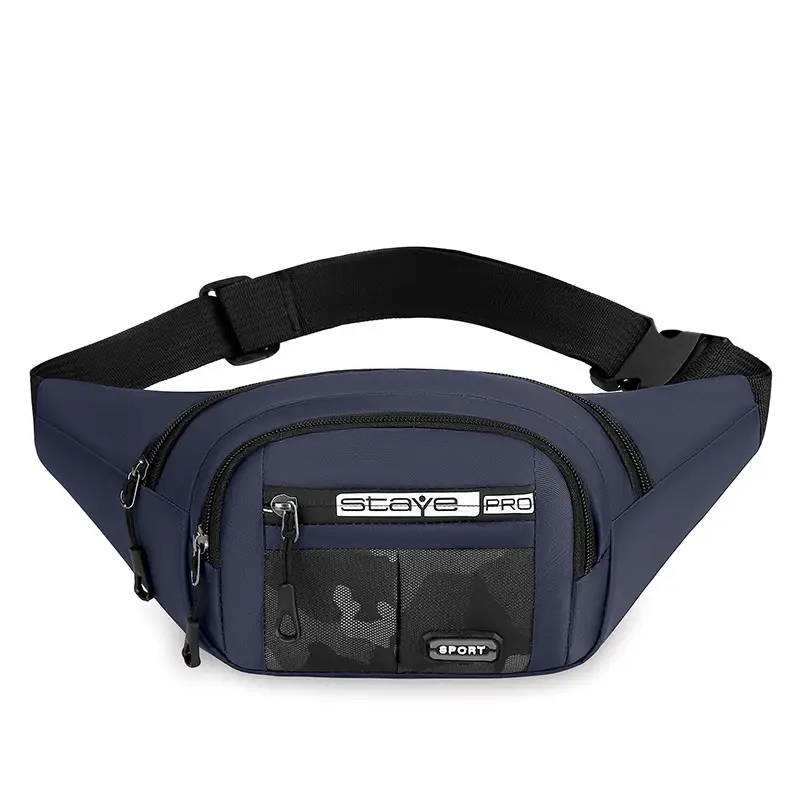 Men's Crossbody Phone Bag Gray Casual Waterproof Belt - Image 4