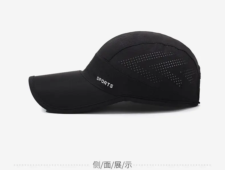 Men Black Sports Cap Summer Wear Multi Color — feature 10