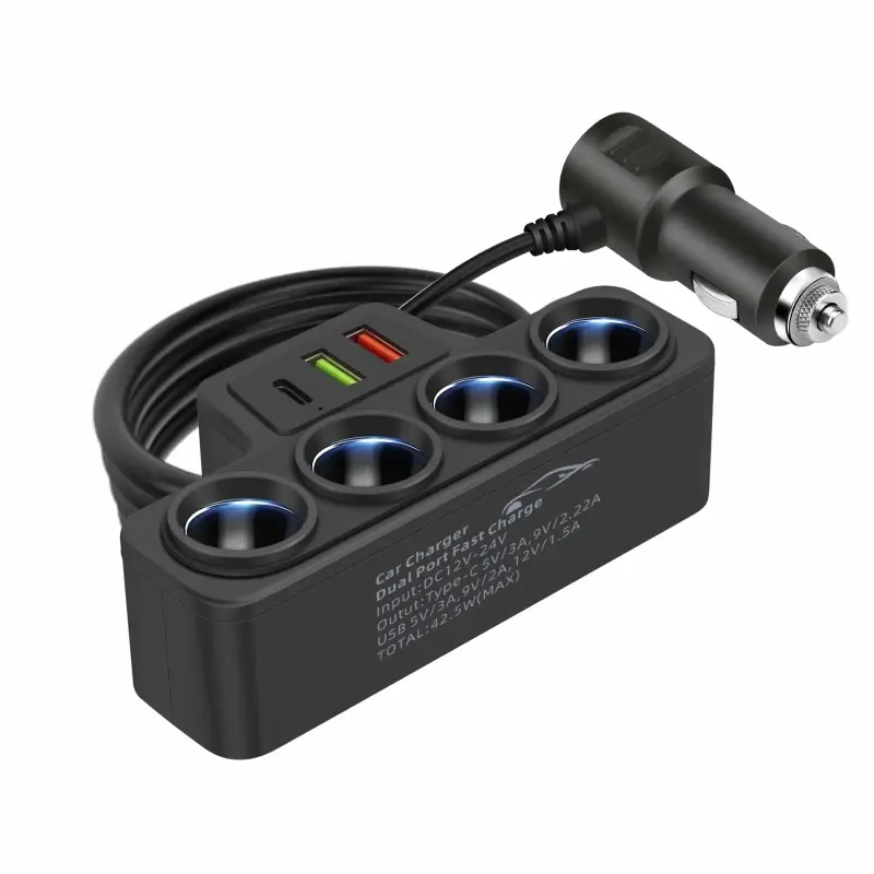 Three-in-One Car Charger 12V24V Universal Fast Charging