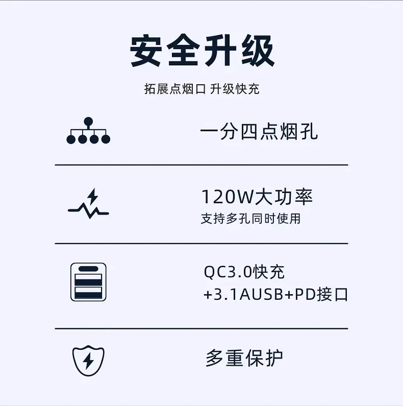 Three-in-One Car Charger 12V24V Universal Fast Charging — feature 5