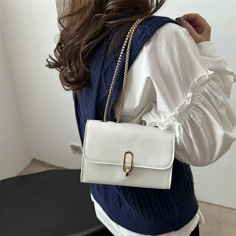 Women Korean Small Black Messenger Bag 2024 Winter - Image 6