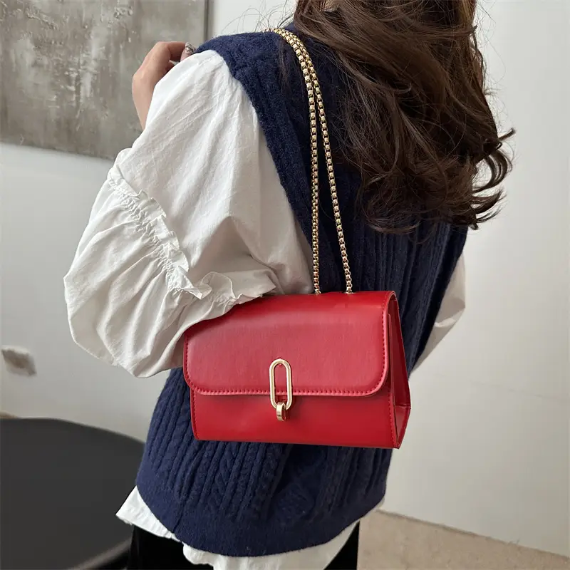 Women Korean Small Black Messenger Bag 2024 Winter - Image 7