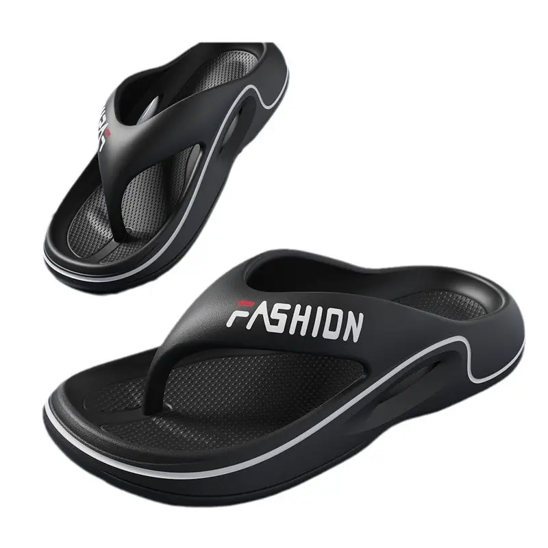 Men's Black EVA Flip-Flops with Non-Slip Sole - Image 8