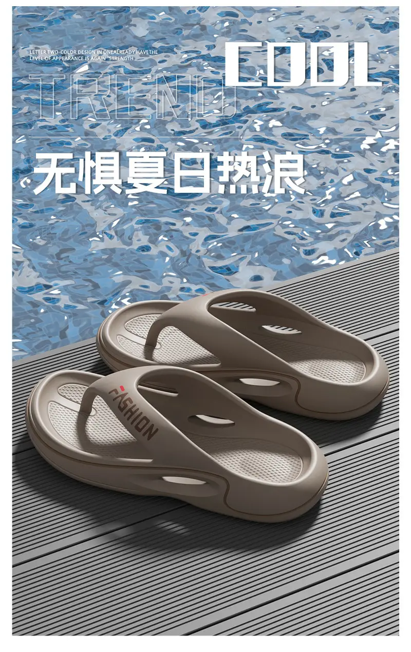 Men's Black EVA Flip-Flops with Non-Slip Sole — feature 12