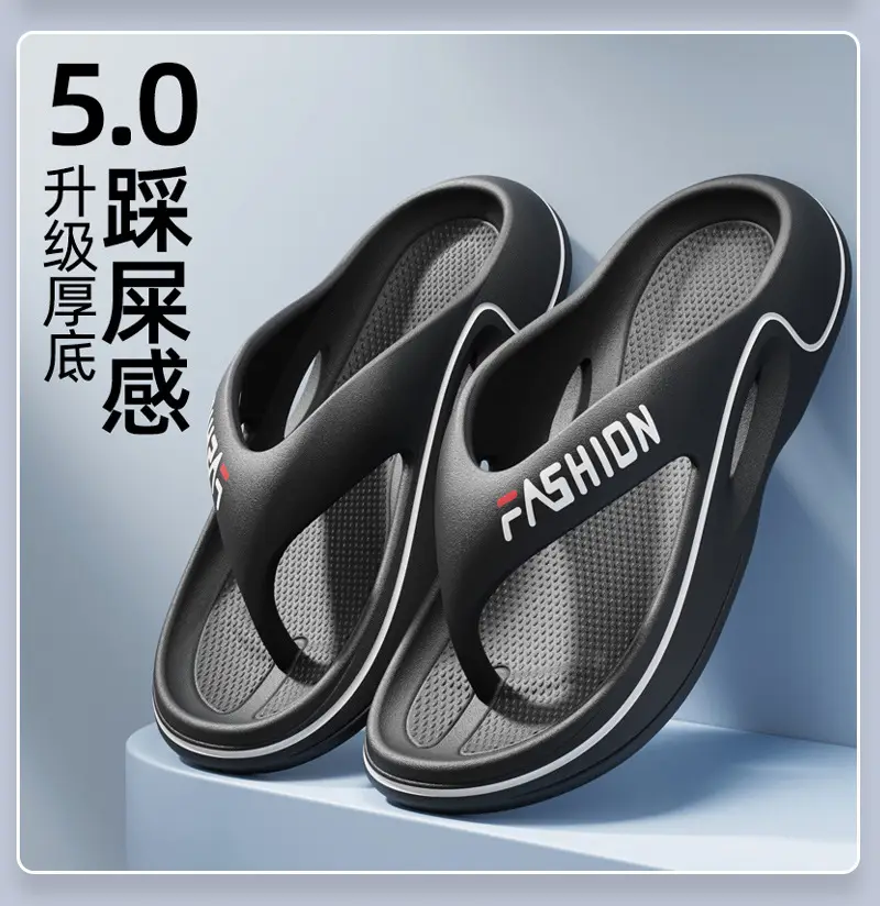 Men's Black EVA Flip-Flops with Non-Slip Sole — feature 17