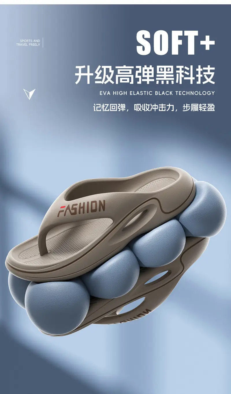 Men's Black EVA Flip-Flops with Non-Slip Sole — feature 4