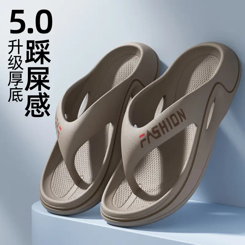 Men's Black EVA Flip-Flops with Non-Slip Sole - Image 2