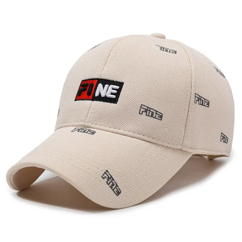 Korean Style White Baseball Cap with Embroidered Logo - Image 5