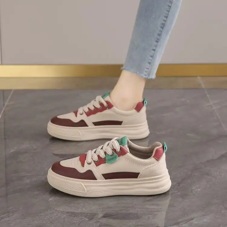 Women's Thick White Veneer Casual Sneakers 2025 - Image 5