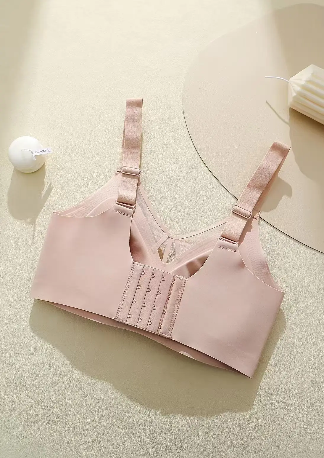 Red Wide Shoulder Cross Cut Out Tube Top Bra with Water Drop Cup — feature 6