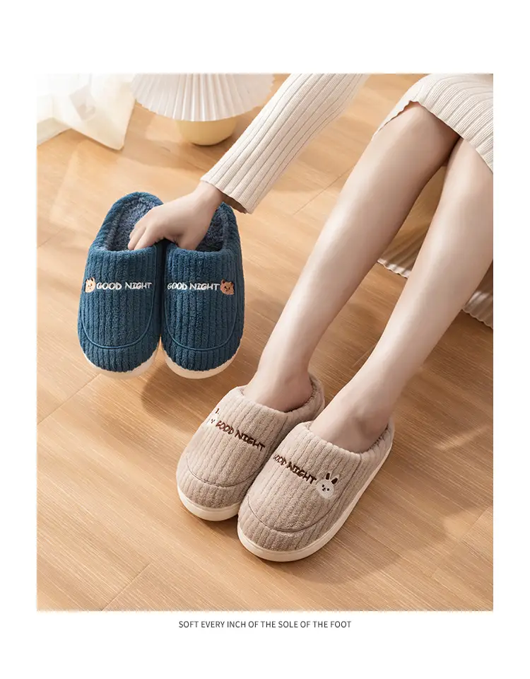 Cotton Slippers for Women, Winter Indoor Home Warm Wool Slippers for Men, Tpr Non-Slip Winter Couple Cotton Slippers Wholesale — feature 20