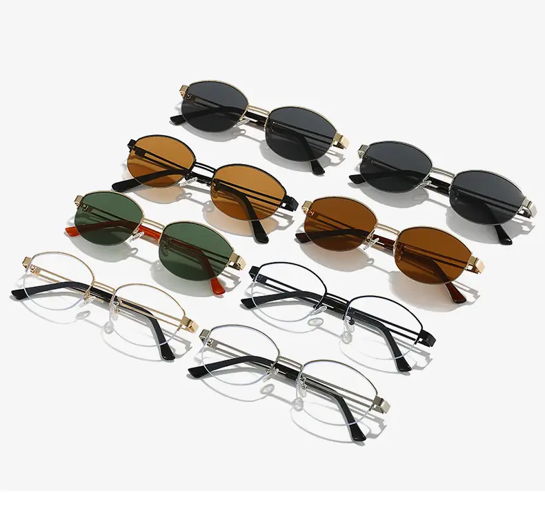 French Style Sunglasses Women Retro Small Frame Brown Tinted — feature 7