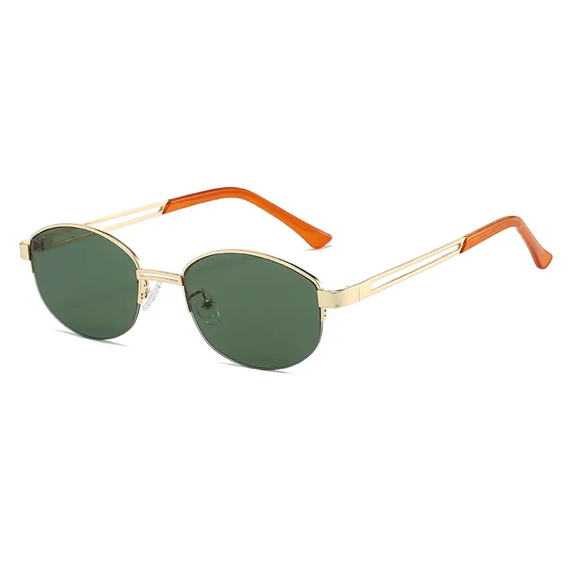 French Style Sunglasses Women Retro Small Frame Brown Tinted - Image 5