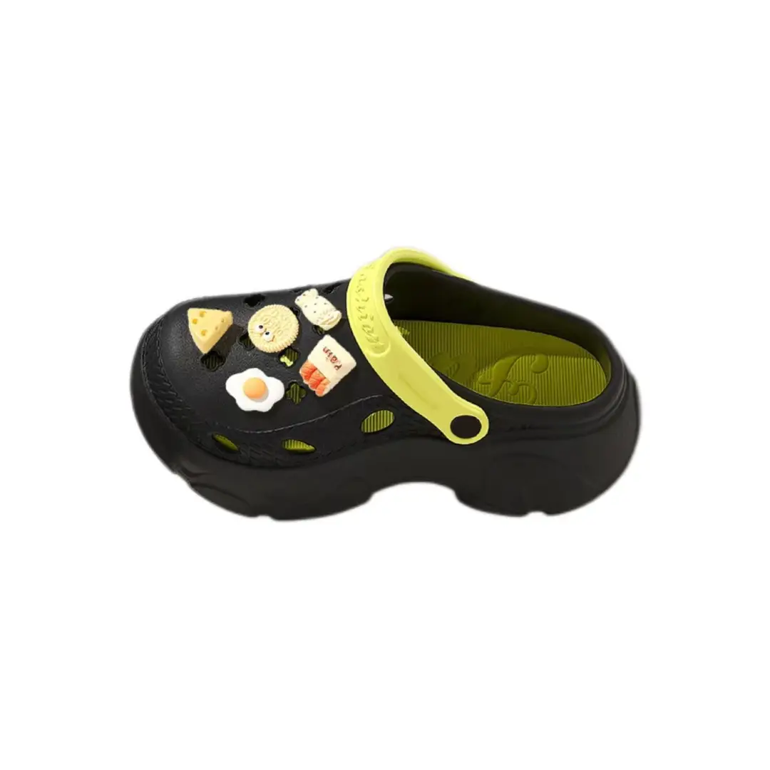 Summer Thick-soled Hole Shoes EVA Height-increasing Women's Cheese Bread Deodorant Wear-resistant Baotou Slippers for Home and Outfit Women - Image 3