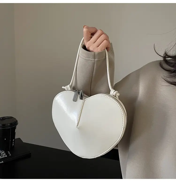 Red Heart-Shaped Women's Shoulder Bag — feature 30