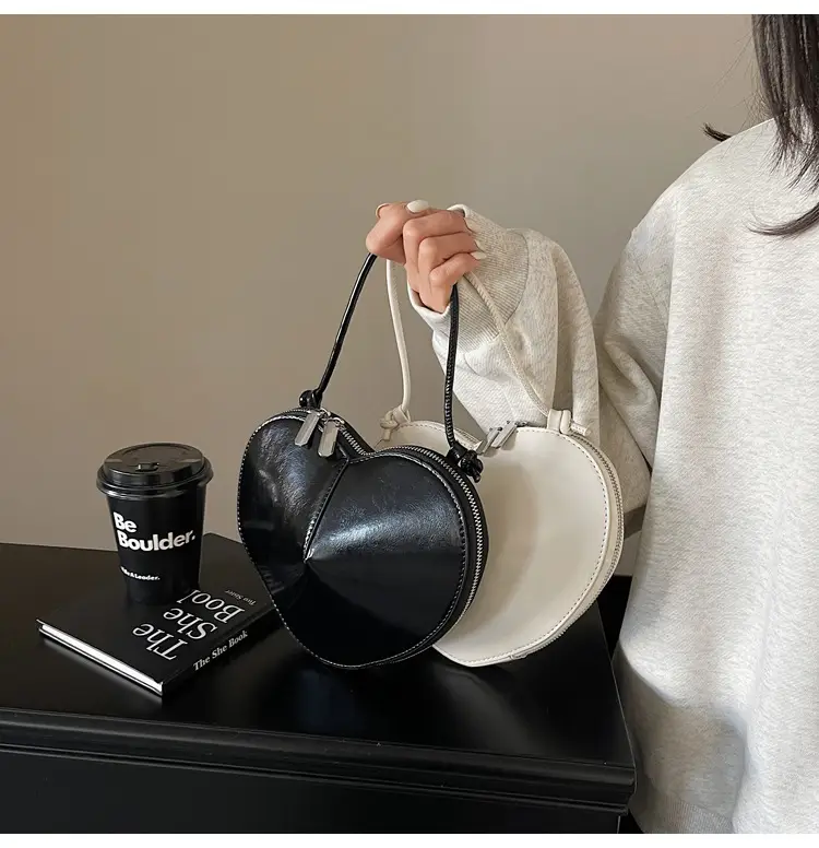 Red Heart-Shaped Women's Shoulder Bag — feature 45