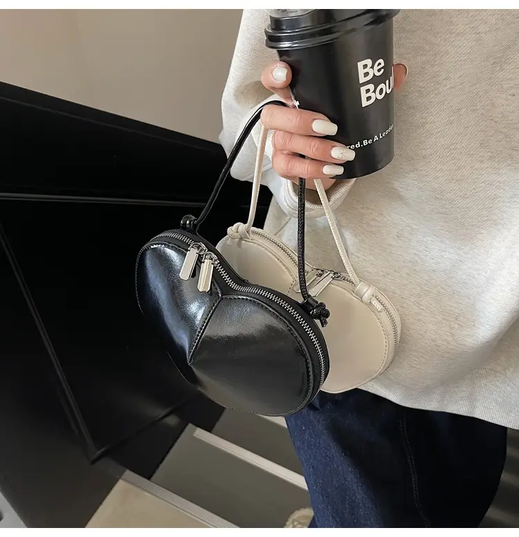 Red Heart-Shaped Women's Shoulder Bag — feature 46