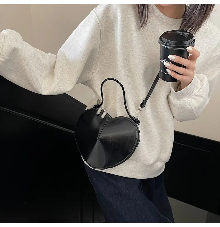 Red Heart-Shaped Women's Shoulder Bag — feature 48