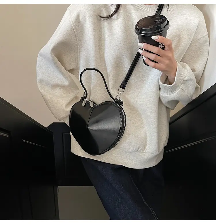 Red Heart-Shaped Women's Shoulder Bag — feature 50