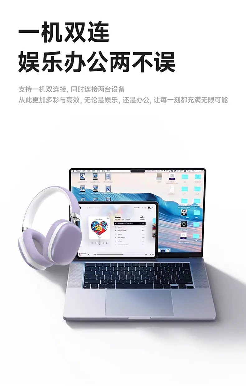 Wireless Bluetooth Headset with Heavy Bass & CE/ROHS/FCC β feature 10