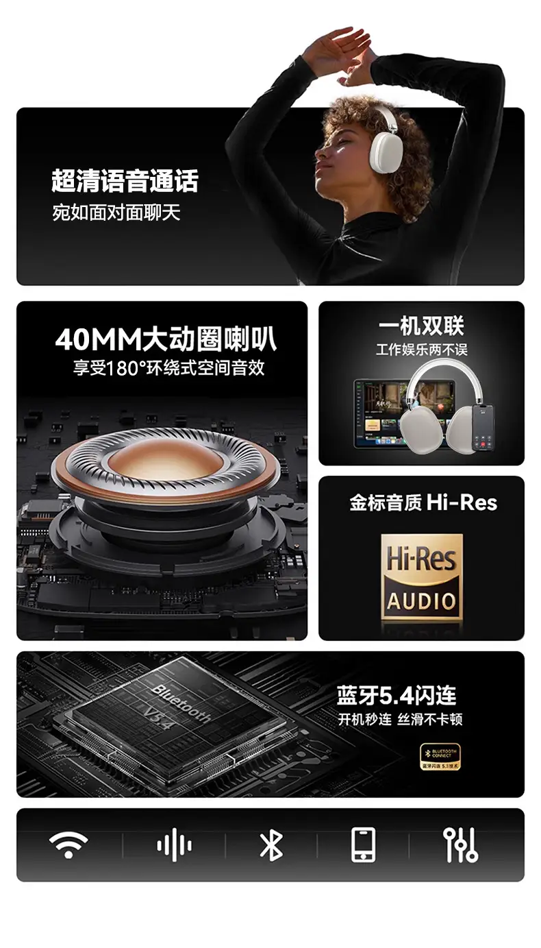 Wireless Bluetooth Headset with Heavy Bass & CE/ROHS/FCC β feature 4