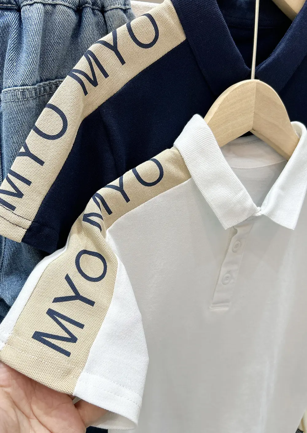 Boys Grey Polo Shirt 2025 Summer Korean Style — feature 7