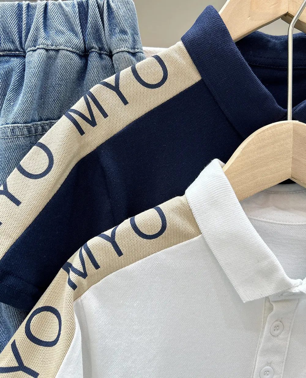 Boys Grey Polo Shirt 2025 Summer Korean Style — feature 8