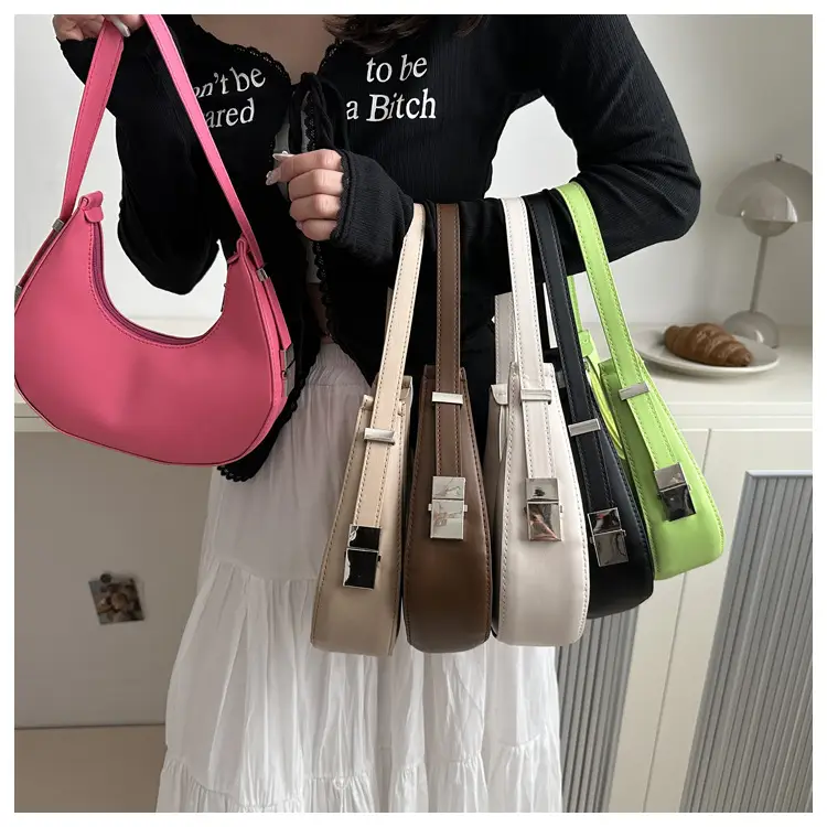 Women's French Style Beige Shoulder Bag 2024 - Image 8