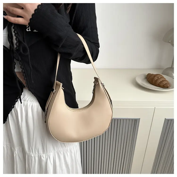 Women's French Style Beige Shoulder Bag 2024 — feature 12