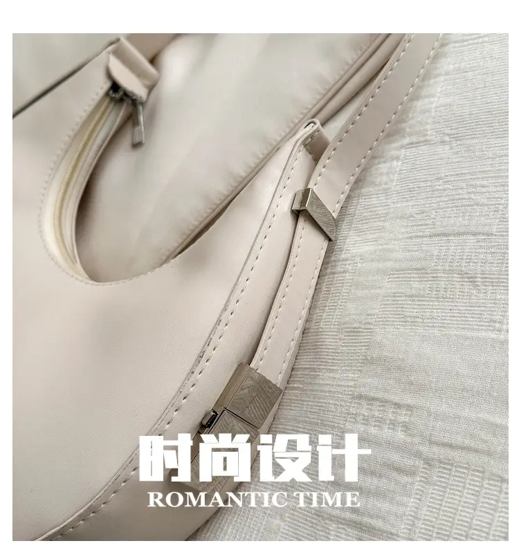 Women's French Style Beige Shoulder Bag 2024 — feature 7
