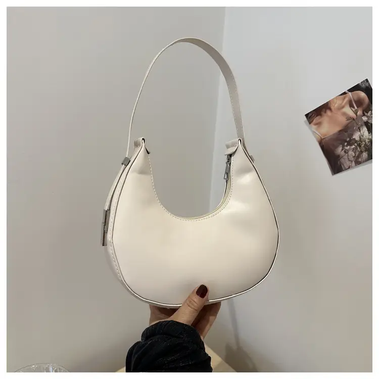 Women's French Style Beige Shoulder Bag 2024 - Image 2