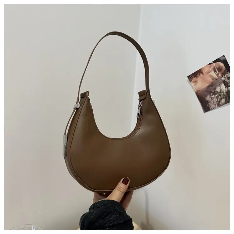 Women's French Style Beige Shoulder Bag 2024 - Image 4