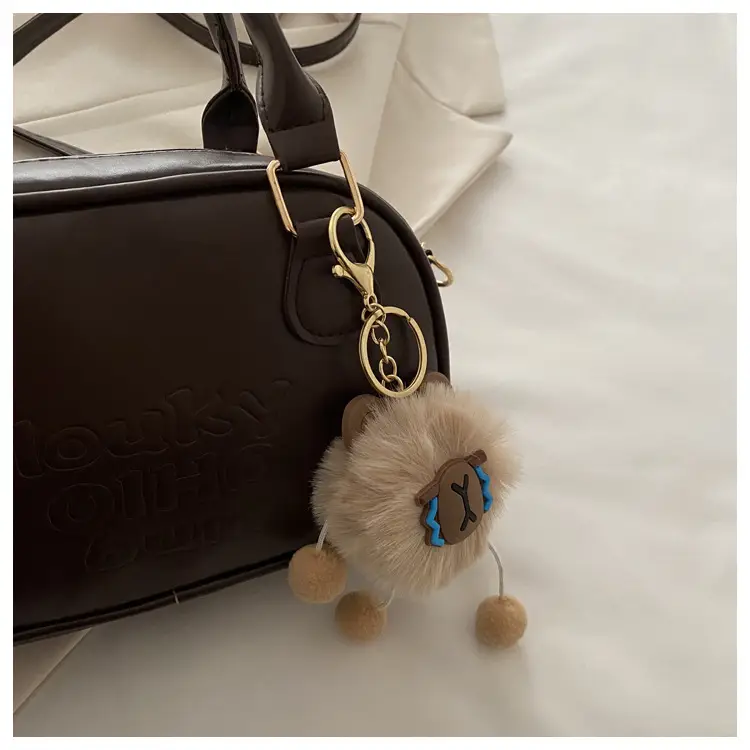 Retro Brown Leather Shoulder Bag with Gold Zip — feature 34