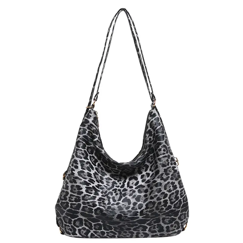 Leopard Print Women's 2025 Soft Leather Bucket Bag - Image 8