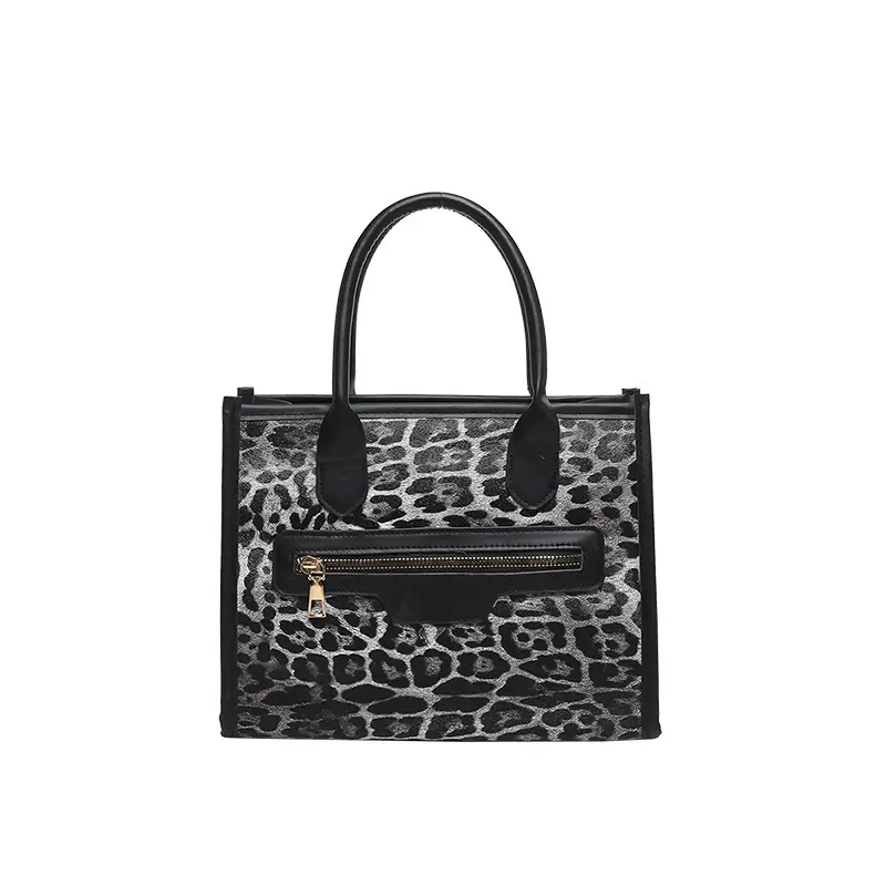 European Leopard Print Large Capacity Women's Shoulder Bag - Image 9