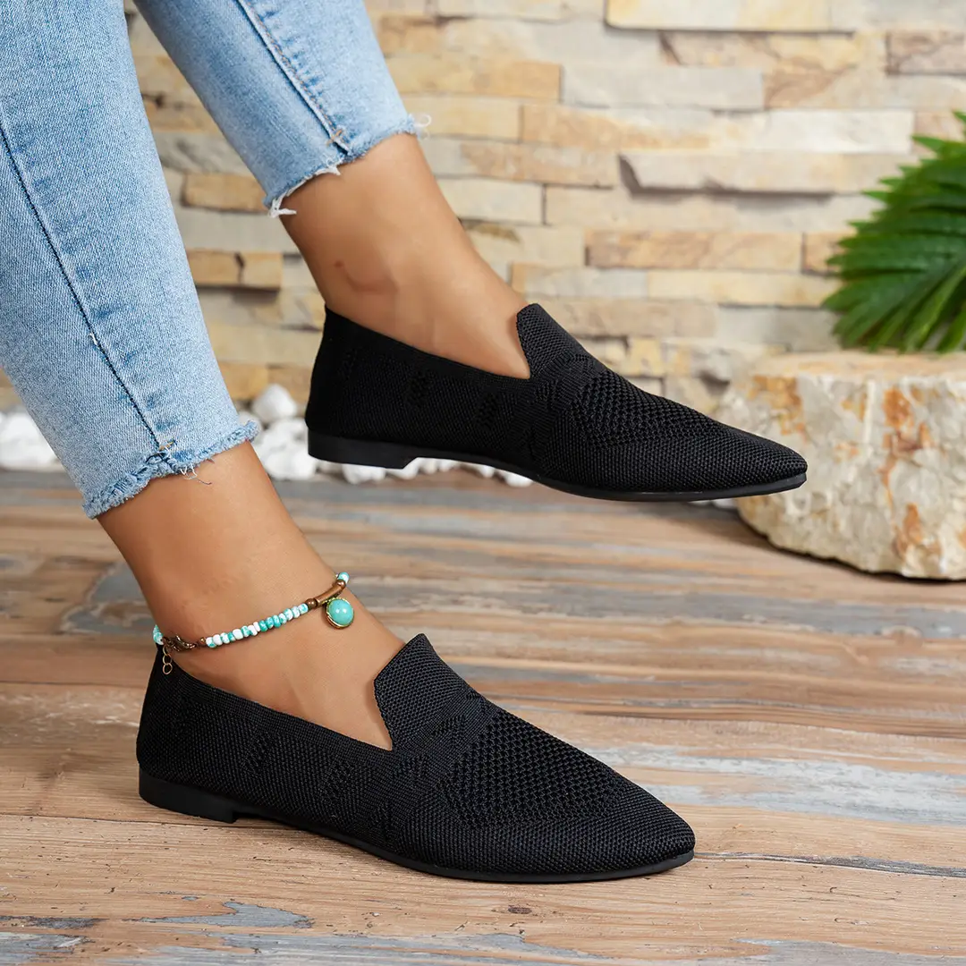 Fashionable Spring European and American Style Large Size Pointed Toe Flat Shoes for Women, Casual Versatile Trendy Sweet Style - Image 5