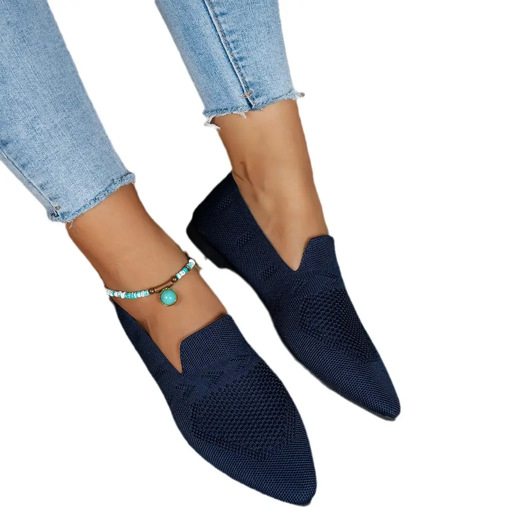 Fashionable Spring European and American Style Large Size Pointed Toe Flat Shoes for Women, Casual Versatile Trendy Sweet Style - Image 7