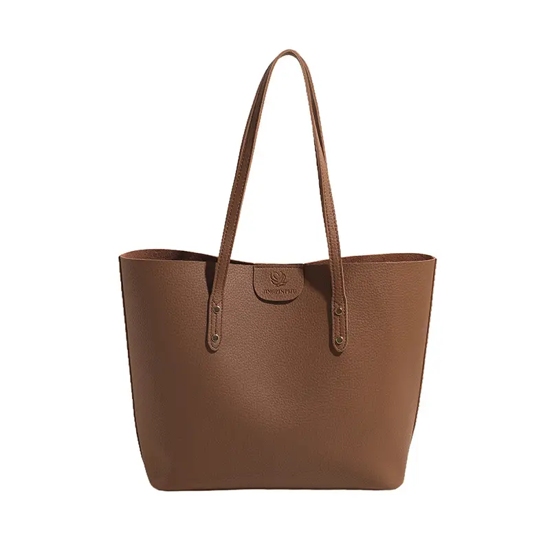 Large Capacity Tan Shoulder Bag for Women - Image 6