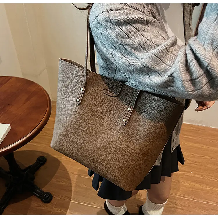 Large Capacity Tan Shoulder Bag for Women β feature 13