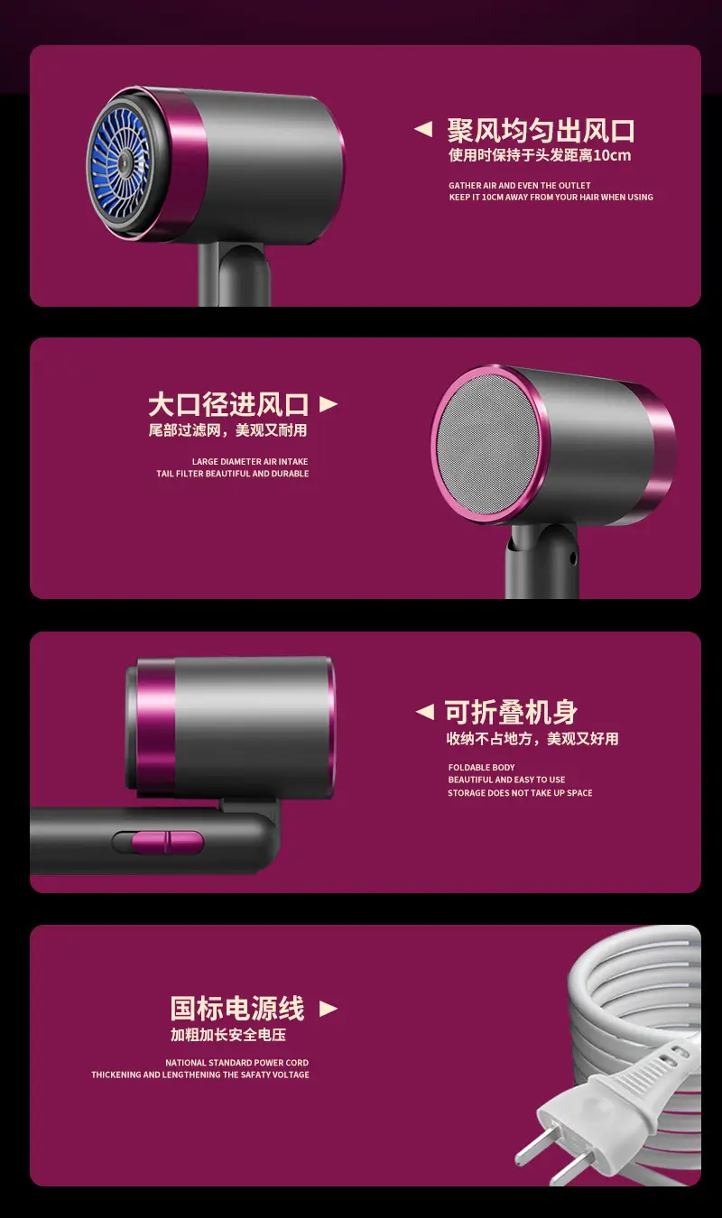Foldable Hair Dryer with Strong Wind & Constant Temp — feature 15