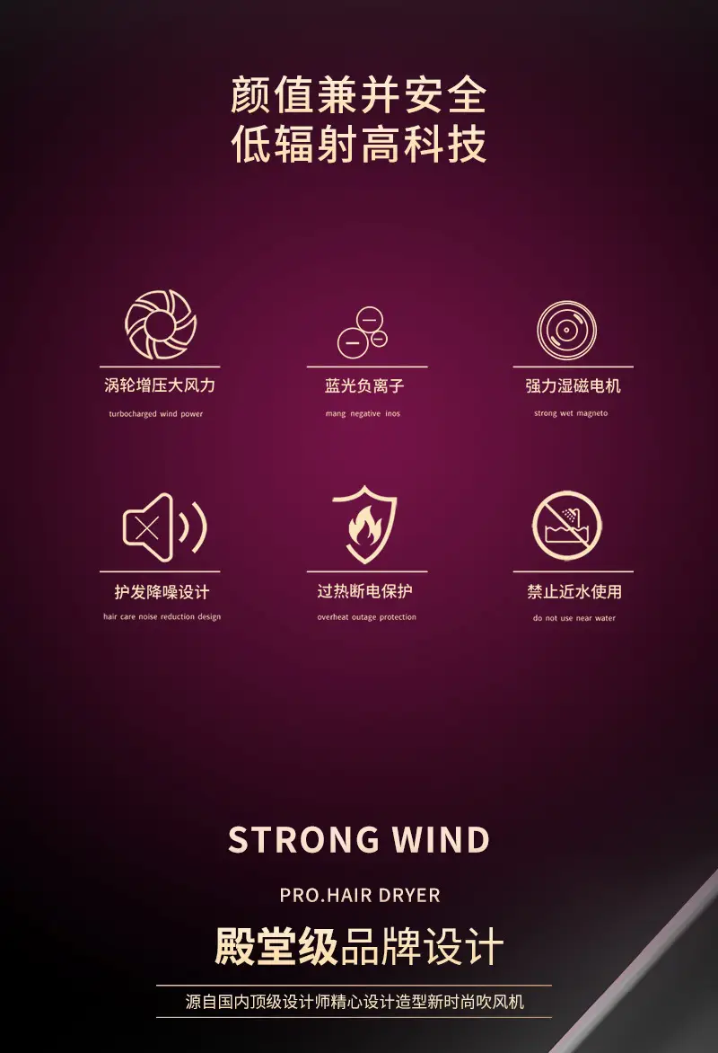 Foldable Hair Dryer with Strong Wind & Constant Temp — feature 2
