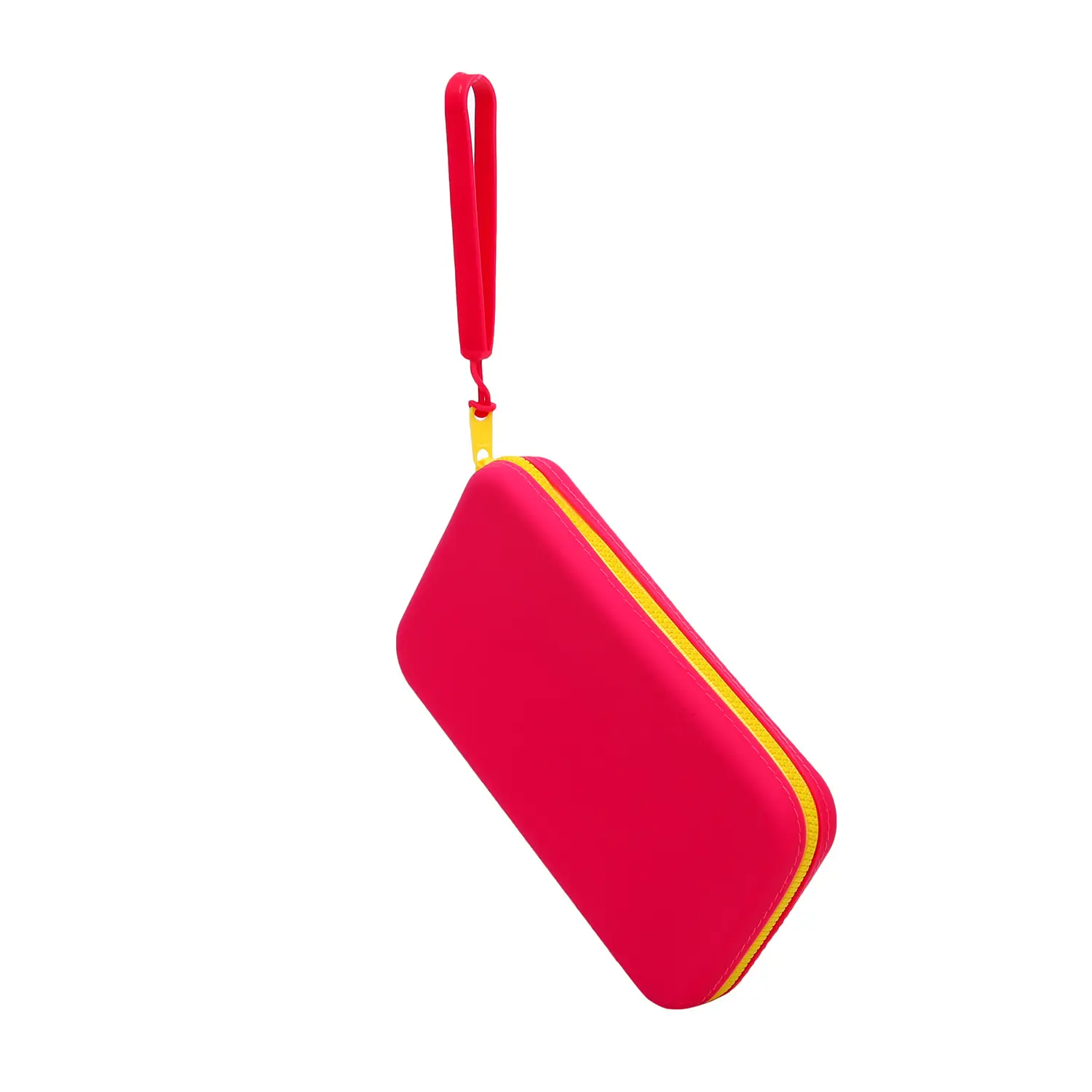 Silicone Cosmetic Bag Square Zipper Red Tassel - Image 3