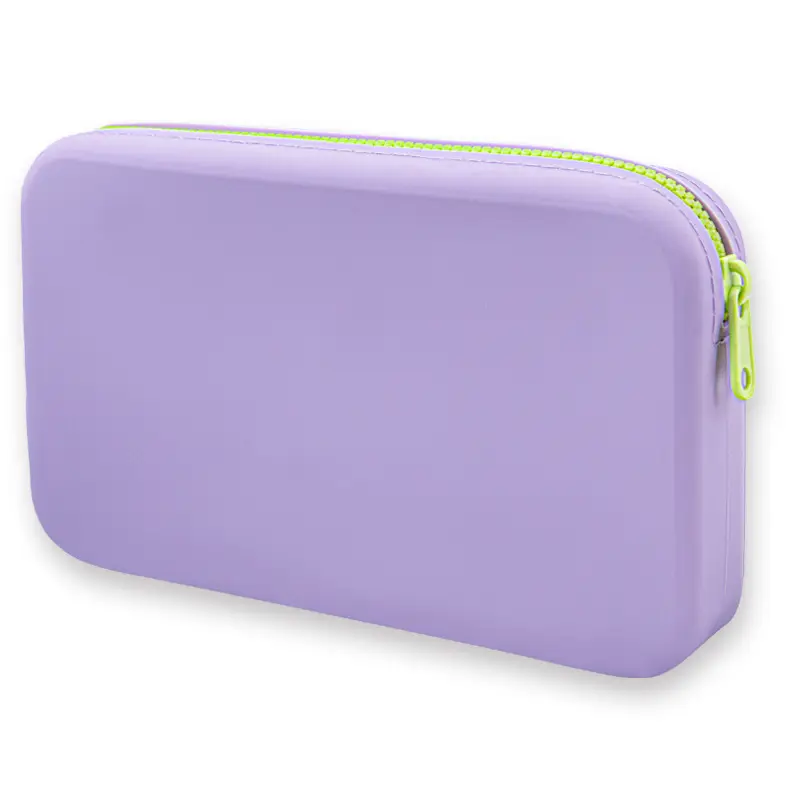 Silicone Cosmetic Bag Square Zipper Red Tassel - Image 8
